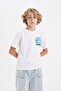 Boy - تي شيرت مطبوع بأكمام قصيرة ورقبة دائرية D2227A824HS