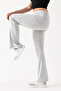 Women's Gray Brand Equivalent Combed Cotton Knitted Stretchy Lycra Spanish Leg Leggings - 2