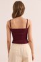 Women's Burgundy Heart Garmili Ribbed Blouse - Blz- 19002908 - 2