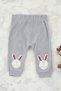 Gray Melange Baby Girl Rabbit Printed Knitted Leggings/Sweatpants Tkdss25Ta00018 - 2
