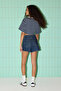 Koyu Mavi Normal Bel City Boy Denim Şort TWOSS25SR00167 - 4