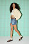 Blue High Waist City Boy Denim Shorts Twoss25Sr00154 - 3