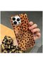 Apple iPhone 12 Pro Compatible Case Luxe Leopard Silicone Case Desert Titanium