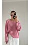 Pink Draped Mercerized Women's Blouse - 2