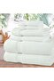 550 GSM Set of 6 100% Cotton Towel Set - White