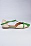 B726881809 Green/Tan Daily Women's Ballerinas - 5