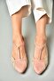 Powder Pink/Tan Women's Ballet Flats B726881802 - 3