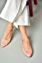 Powder Pink/Tan Women's Ballet Flats B726881802 - 4