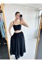 Circle Flared Midi Length Skirt Women Black - 8