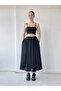 Circle Flared Midi Length Skirt Women Black - 3