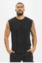 Black Men's Cotton Training Sports Athlete Sleeveless Oversize T-Shirt