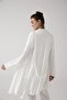 Ecru Special Design Lace Maternity Pajama Set with Dressing Gown - 8