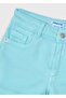 Turquoise Girl's Gabardine Shorts - 4