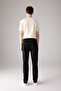 Regular Fit Zipper Pocket Straight Leg Gabardine Chino Canvas Trousers B2088ax24sp - 6