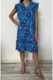 Women's Summer Dress / Front Buttoned Cotton Viscose Dress - 8