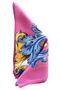 Authentic Floral Patterned Satin Pink Scarf |   90X90 - 7
