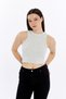 Women's Ribbed Halter Neck Crop Tank Top - 5