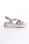 Genuine Leather Beige Orthopedic Sole Women's Sandals Tmd 202580 - 3