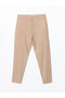Beige Standard Fit Linen Blend Men's Chino Trousers - 5