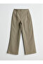 Khaki Loose Fit Women's Trousers - 5
