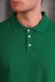 Men's Slim Fit Slim Fit Cotton Soft Texture Breathable Fabric Non Curling Collar Green Polo Neck T-Shirt - 4