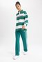Fit Oversize Wide Fit Polo Collar Printed Sportsman Sweatshirt A9623Ax23Au - 5