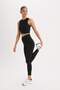 Black Women's Leggings Z6327Az/Bk81 - 2