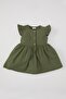 Baby Girl Short Sleeve Linen Look Basic Solid Dress Z7402A224Sm