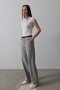 Leyla Sanat Sanata a New Perspective Palazzo Pants with Belt - Grey-White - 4
