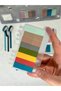 Mixed Tones Ruled Retro Color Index Set Sticker/Index/Post-It/Postit/Book Marker/Washi Tape - 4