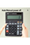 Deli E1671C 14-Digit Metal Calculator - Dual Power, 150-Step Check, 3-Year Warranty, Dark Grey - 3