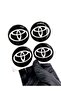 New Generation Design Drop Sticker, Black Toyota Wheel Hub 5.5cm Compatible - 2