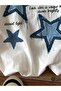 Summer Casual Short Sleeve T-Shirt for Women, Star and Alphabet Printed,,100%, Knitted Fabric - 3