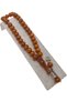 Flat Model Orange Powder Amber Prayer Beads - 2