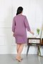 Fashion Line Women's Plus Size Combed Cotton Nightdress Home Dress Plum 12506 - 5