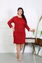 Fashion Line Women's Plus Size Combed Cotton Nightdress Home Dress Red 12507 - 5