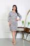 Fashion Line Women's Plus Size Combed Cotton Nightdress Home Dress Gray 12507 - 3