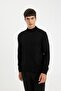 Black Standard Fit Regular Cut Half Turtleneck Basic Plain Knitwear Sweater A5282Ax24Au - 4