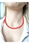 Red Sand Bead Necklace - 3