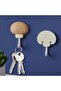 Cute Wall Hooks, 6-Pack Self Adhesive Coat Hooks Hanging Wall Mounted Hooks for Coats, Towels - 6