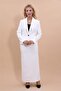 Men's Lapel Single Button Classic Jacket & Long Straight Slim Skirt-White - 4