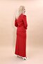 Men's Lapel Single Button Classic Jacket & Long Straight Slim Skirt - Red - 1045553 - 3