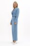 Men's Lapel Single Button Short Jacket & Long Straight Slim Skirt-Navy - 1073553 - 2