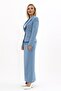 Men's Lapel Single Button Classic Jacket & Long Straight Slim Skirt-Navy - 2