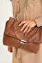 Women's Chain Faux Leather Quilted Strap Bag - 2