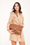 Women's Chain Faux Leather Quilted Strap Bag - 4