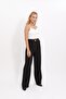 High Waist Wide Leg Pants-Black