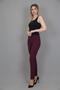 Elastic Tight-Legged Trousers - Plum - 5