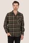 Army Green Orange Striped Oversize Thick Lumberjack Shirt with Gift Box - 6