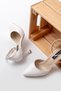 Dueus White Pointed Toe Heeled Shoes - 2
